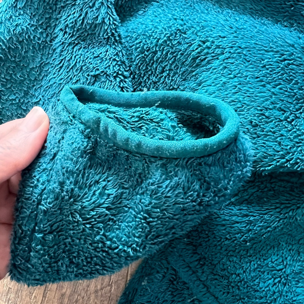 The North Face fleece full zip jacket w/hood women’s Sz S beautiful dark teal - Picture 14 of 16